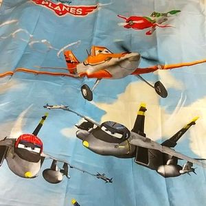 Reversible "PLANES" TWIN size sheet 1 pillow case